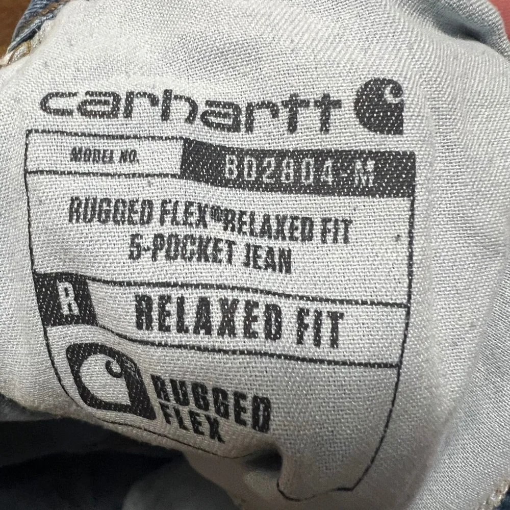 Carhartt Jeans Mens 32x32 Blue Rugged Flex Relaxed Fit 5-Pocket B02804-M
